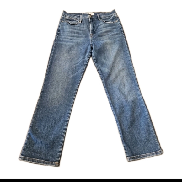 Frame Womens Medium Wash Le High Straight Leg Premium Stretch Jean 31 - Picture 4 of 15